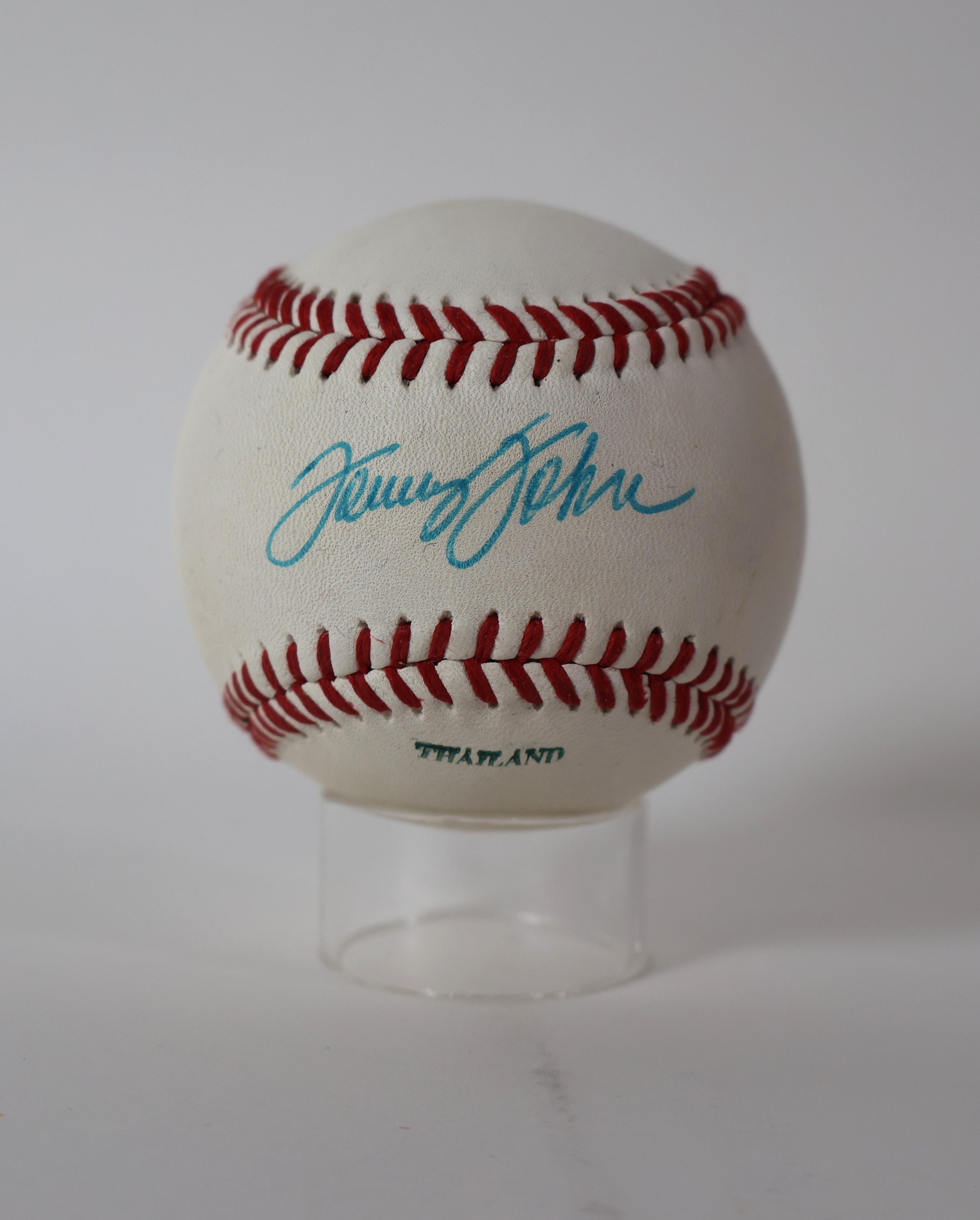 Tommy John Autographed Diamond D1 Professional League Baseball - JSA COA