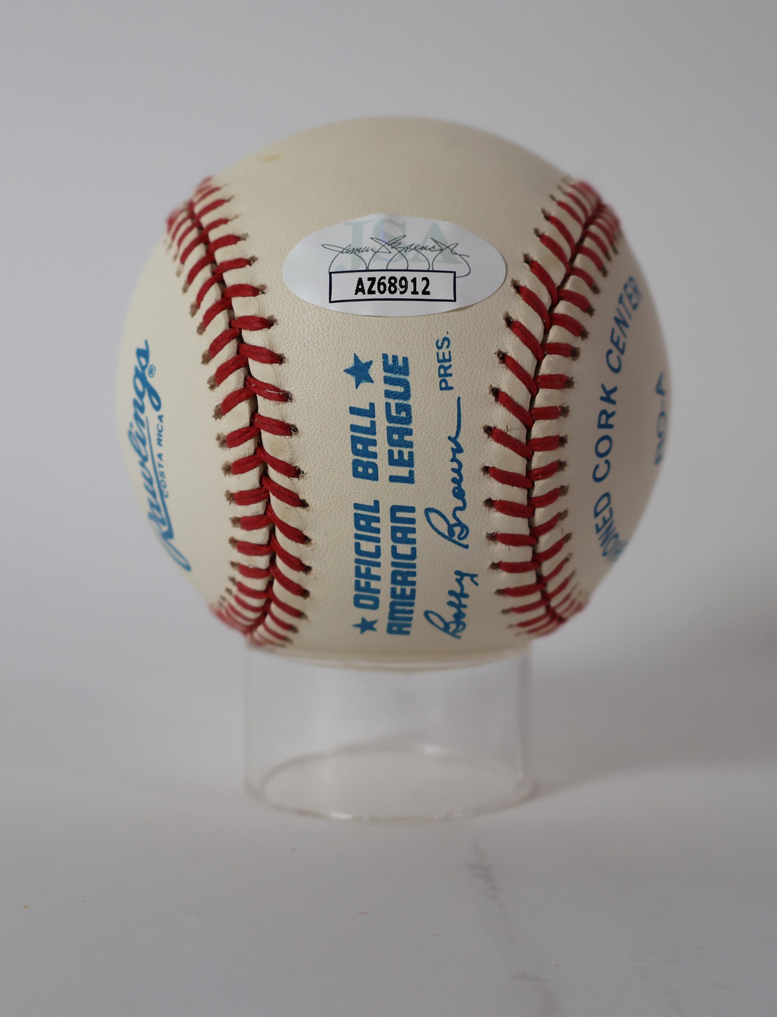 Hank Bauer Autographed Official American League Baseball JSA COA