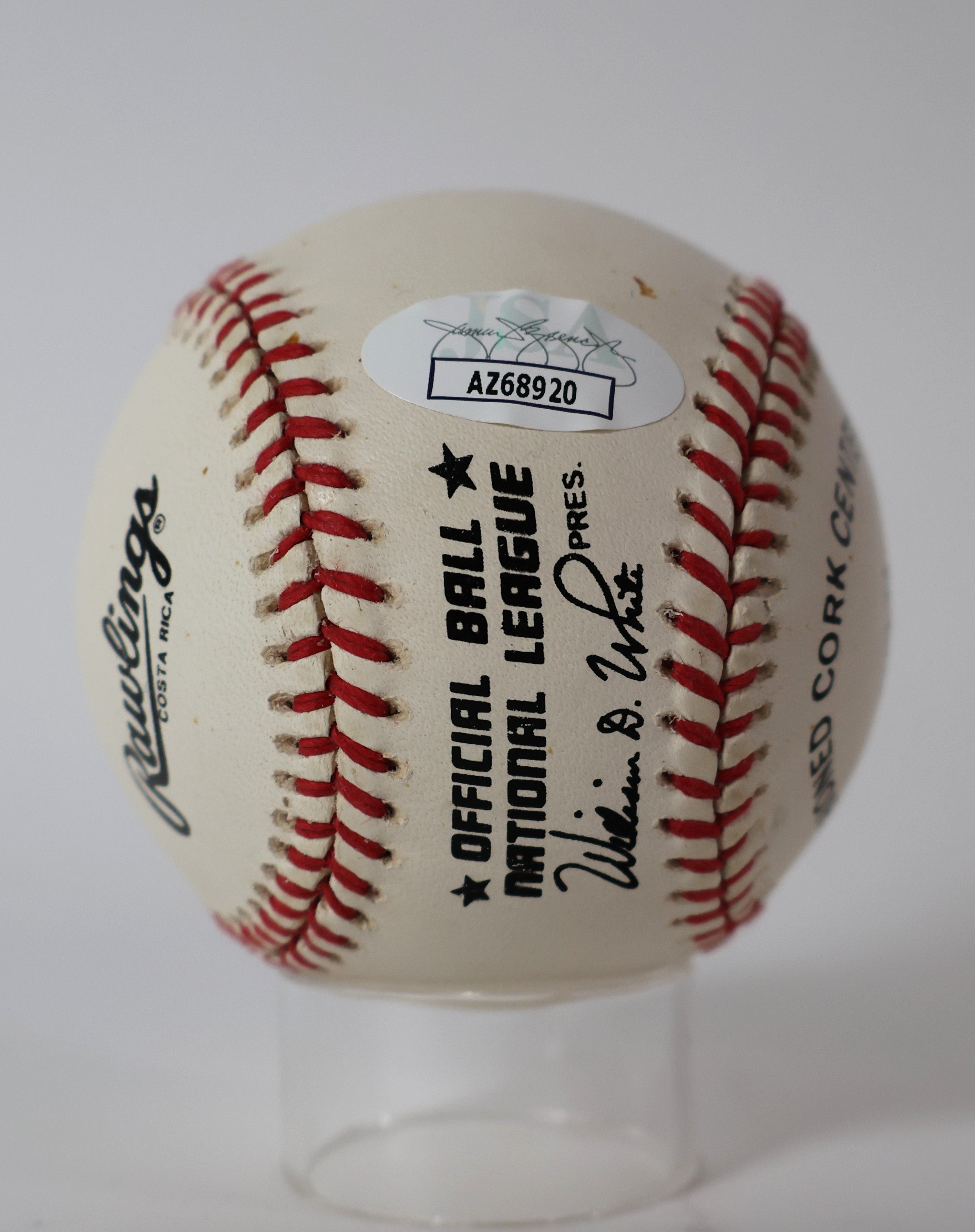 Moose Skowron Autographed Official National League Baseball - JSA COA