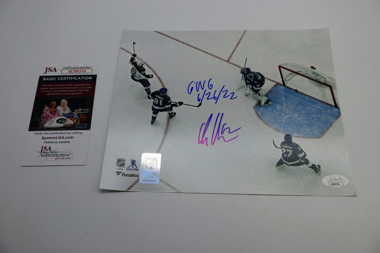 Artturi Lehkonen Autographed Avs 8x10 GWG Stanley Cup Final Inscribed JSA COA