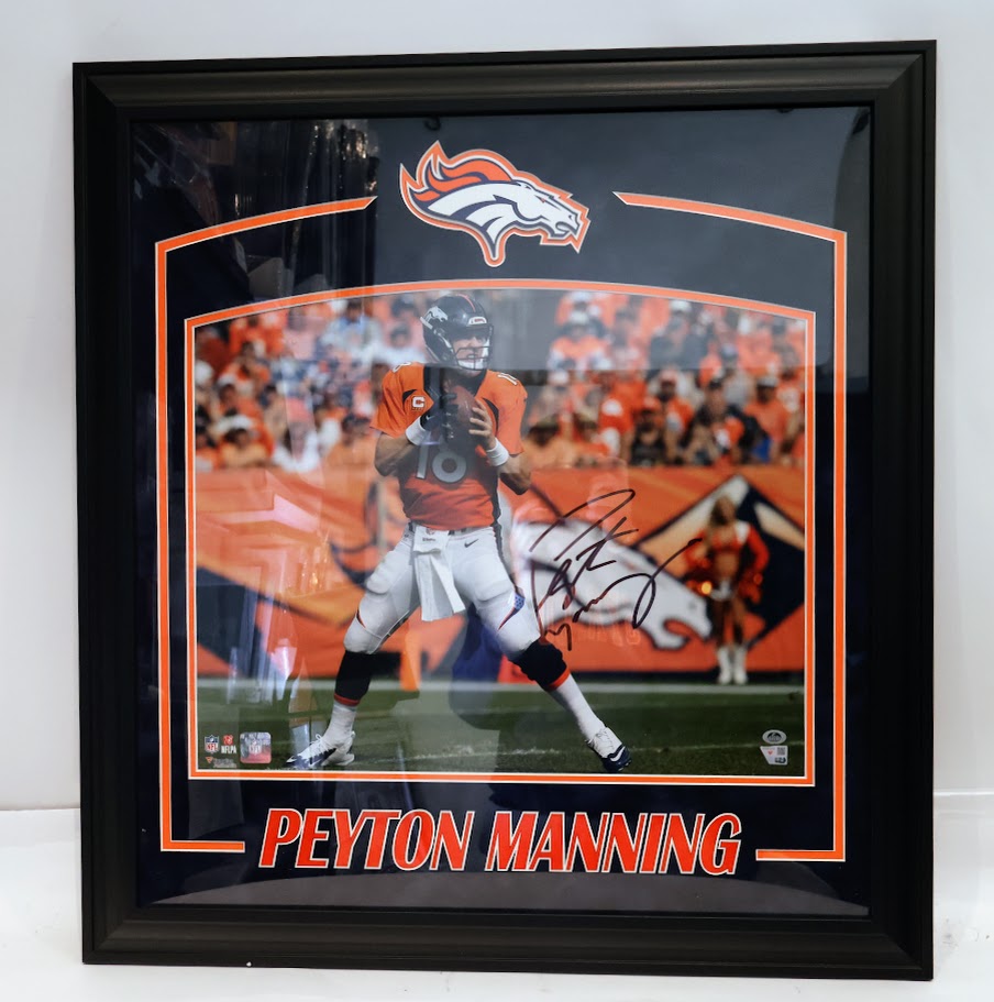 Peyton Manning Autographed 16x20 Photo DLX Framed Fanatics COA