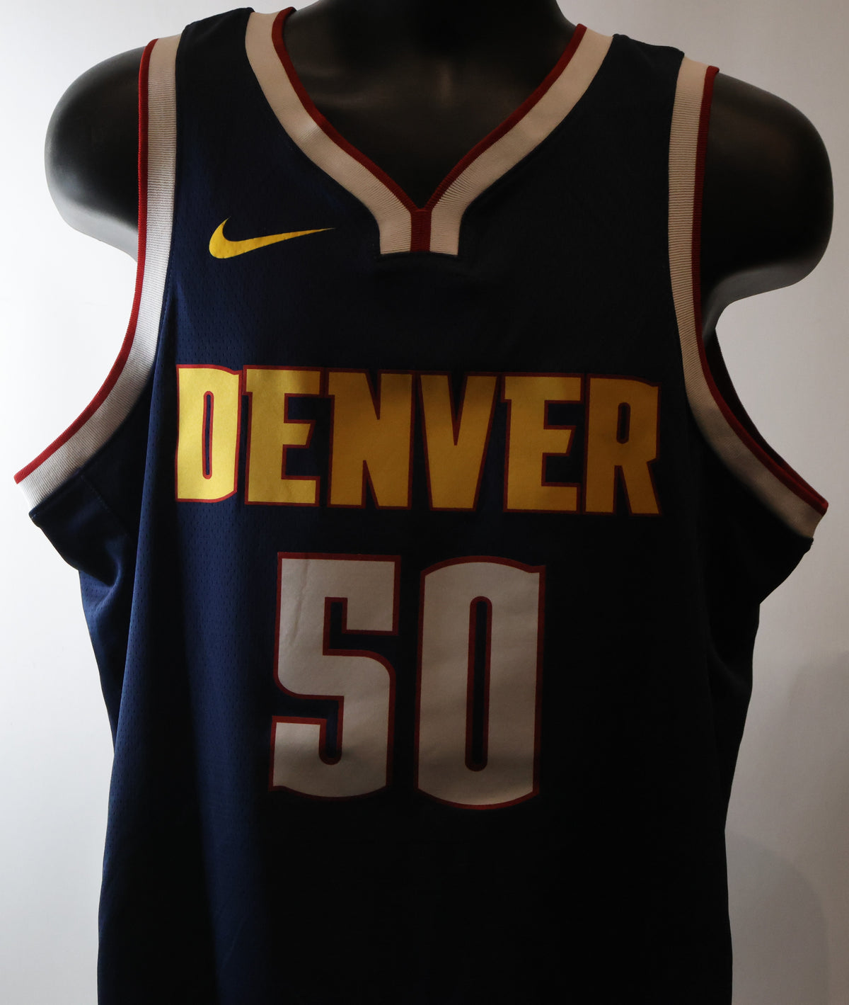Aaron Gordon Autographed Nike Navy Blue Swingman Jersey with Upper Deck COA