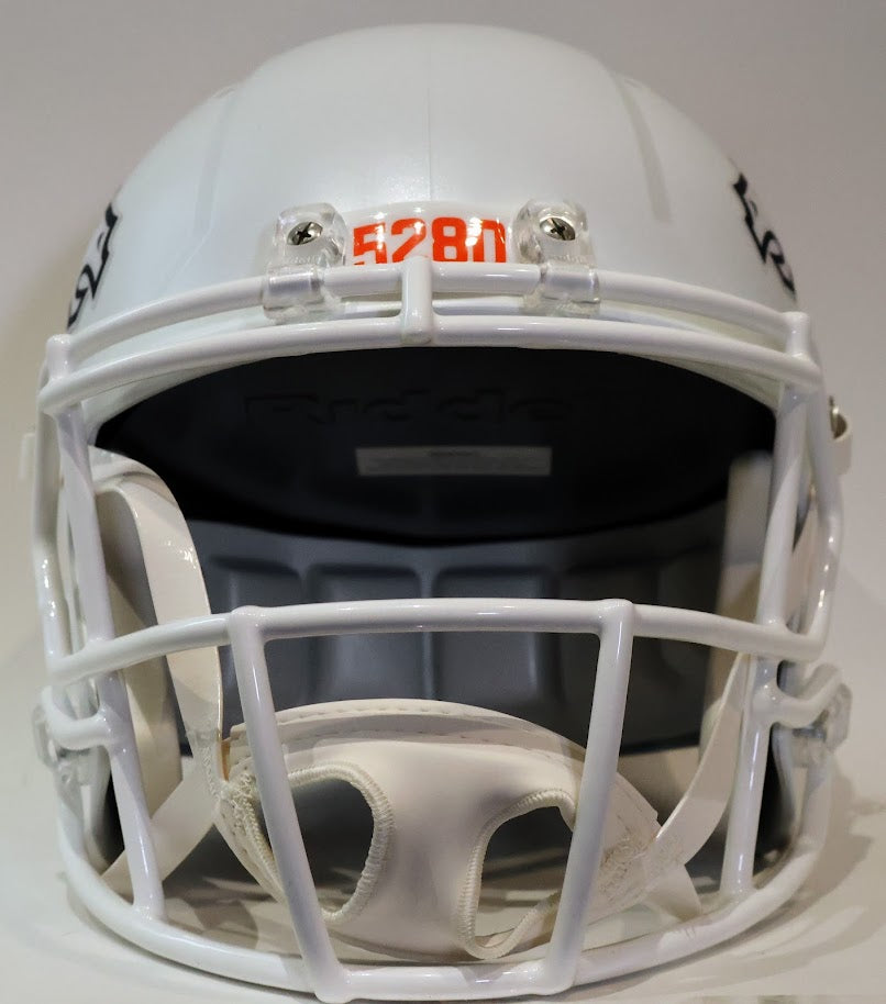 Jaylen Waddle Autographed Alternate White Broncos Replica Helmet - Fanatics COA