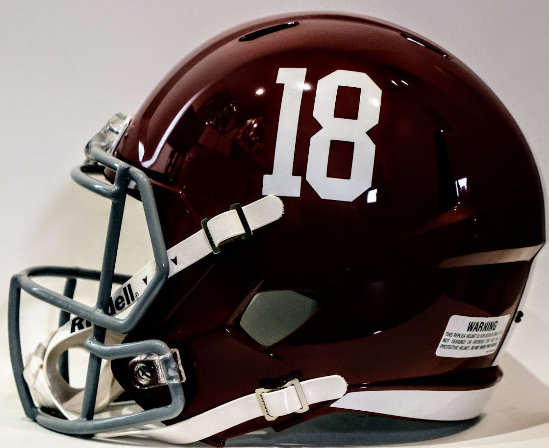 Jaylen Waddle Autographed Inscribed "2020 National Champs" Alabama Crimson Tide Full Size Replica Helmet - Fanatics COA