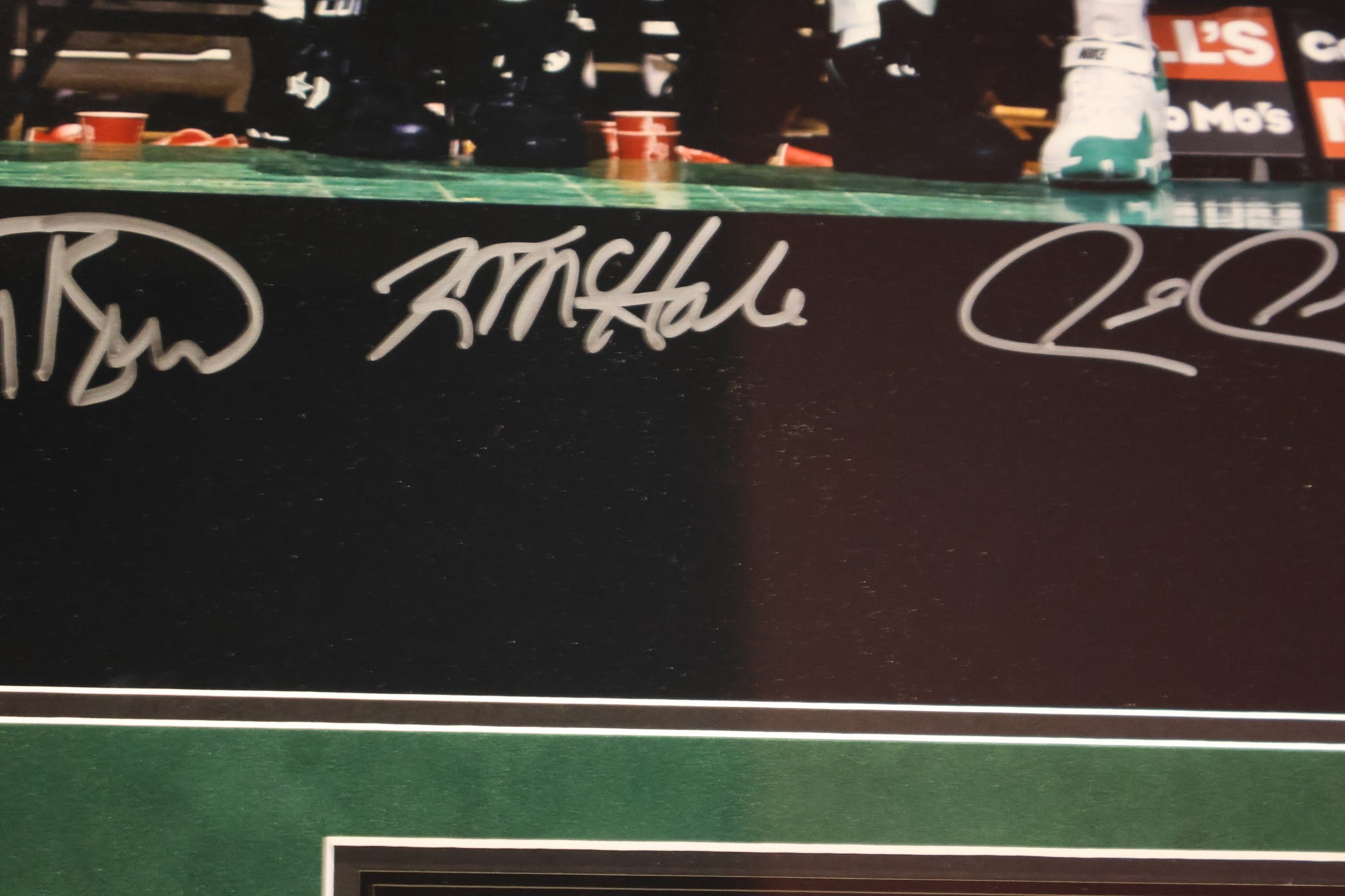 Boston Celtics Legends Autographed Photo Framed 23x33 JSA LOA