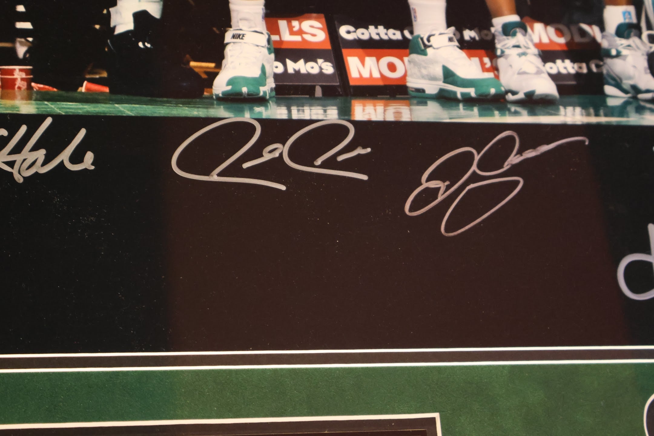 Boston Celtics Legends Autographed Photo Framed 23x33 JSA LOA