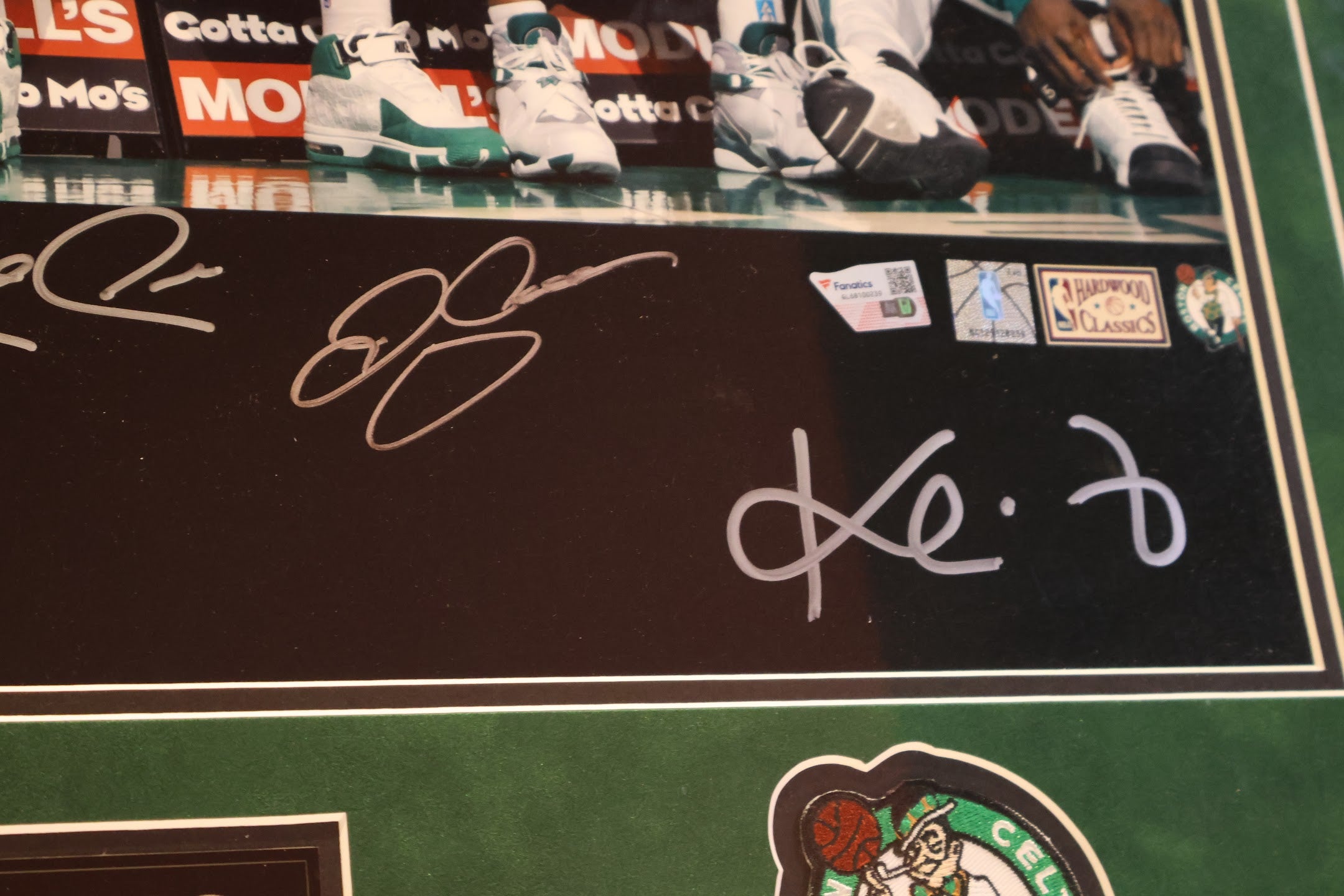 Boston Celtics Legends Autographed Photo Framed 23x33 JSA LOA