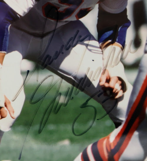 Randy Gradishar Autographed 8x10 White Jersey Photo with plaque