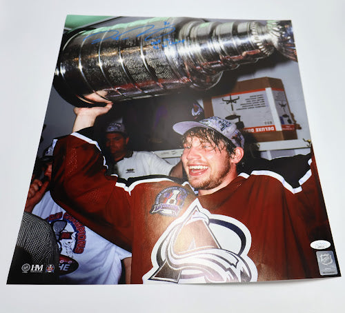 Peter Forsberg Autographed 16x20 Cup Photo Inscribed "HOF 14 & 96 SC Champs"