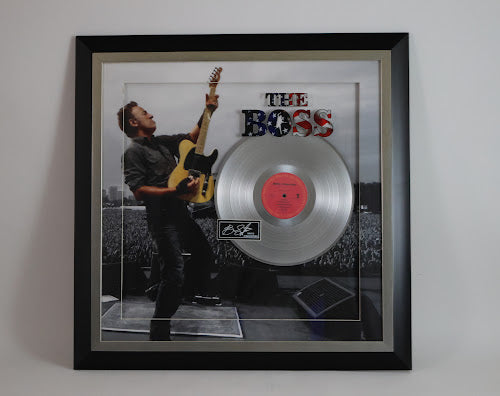 Bruce Springsteen "The Boss" Laser Engraved Signature 28.5x28.5