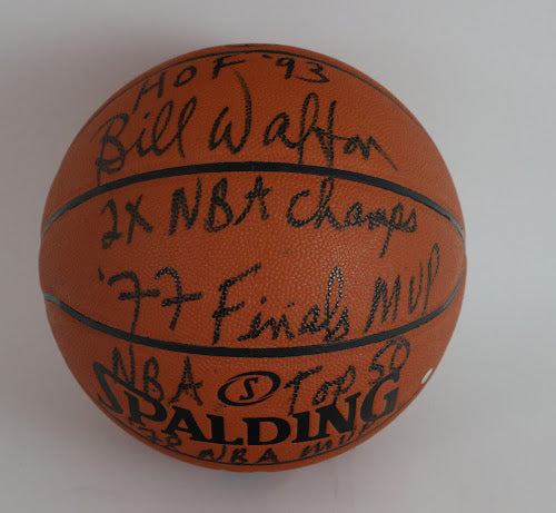 Bill Walton Autographed Basketball with Multiple Inscriptions