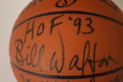 Bill Walton Autographed Basketball with Multiple Inscriptions