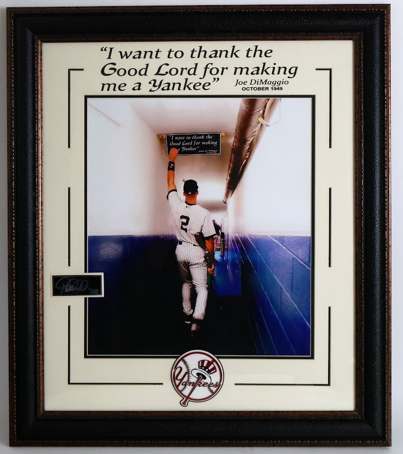 Derek Jeter Laser Engraved Signature with Inspirational Quote - Yankees Hall of Fame Collectible - Latitude Sports Marketing