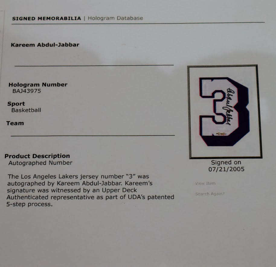 Kareem Abdul-Jabbar Autographed Number Framed Champs Collage LE-133 UDA COA