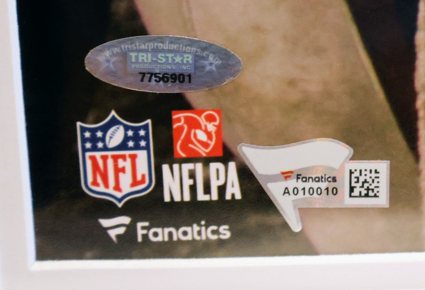 Tom Brady & Peyton Manning Autographed Patriots/Colts Handshake 16x20 Framed 23x27 Photo - (Fanatics & TriStar COAs)