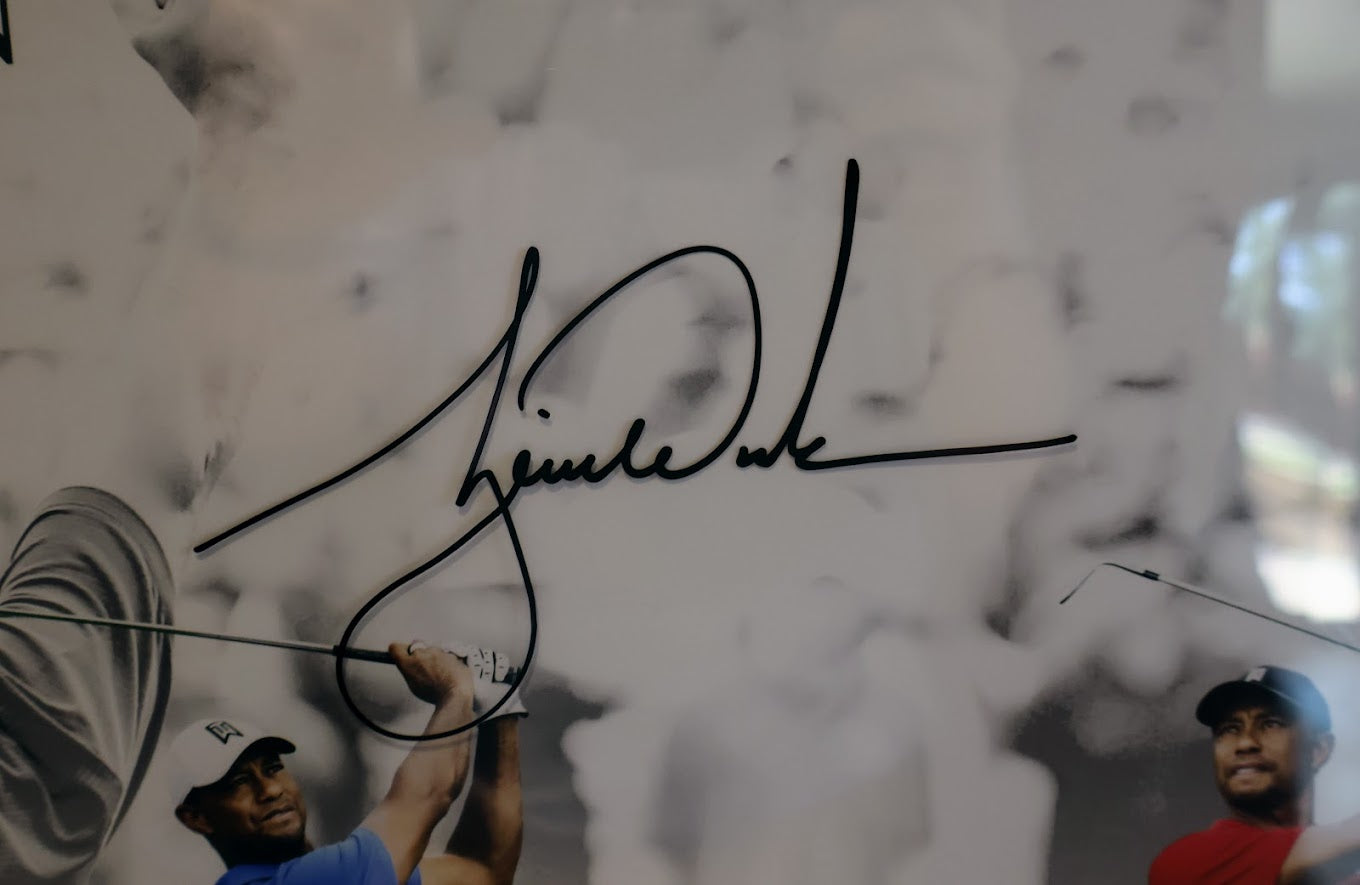 Tiger Woods Autographed 80th Career win & Tour Championship Framed Photo Collage - Upper Deck & Fanatics COAs