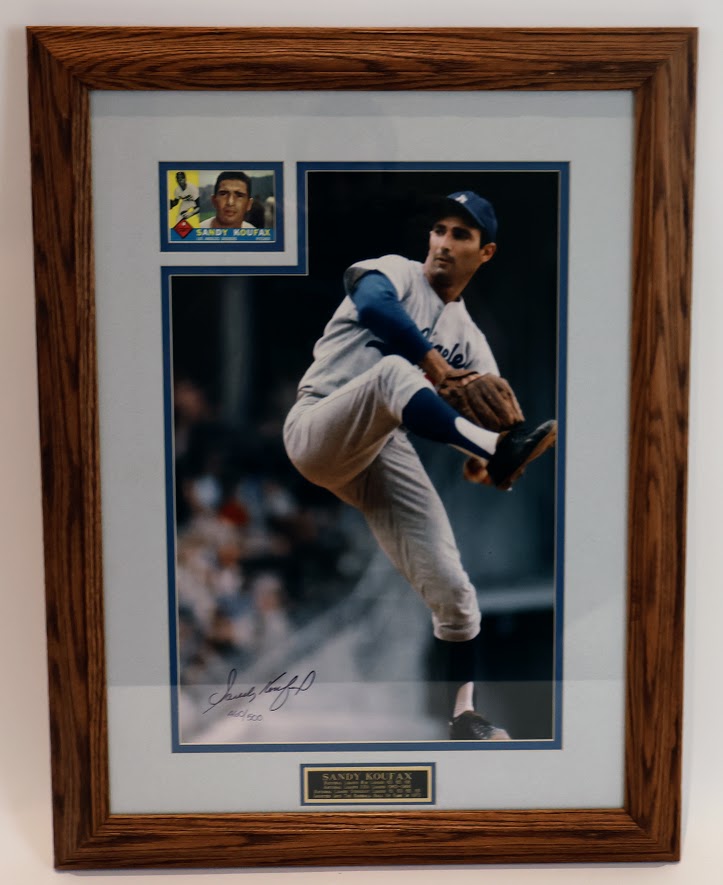 Sandy Koufax 460/500 Autographed Photo with Commemorative Plaque - James Spence LOA