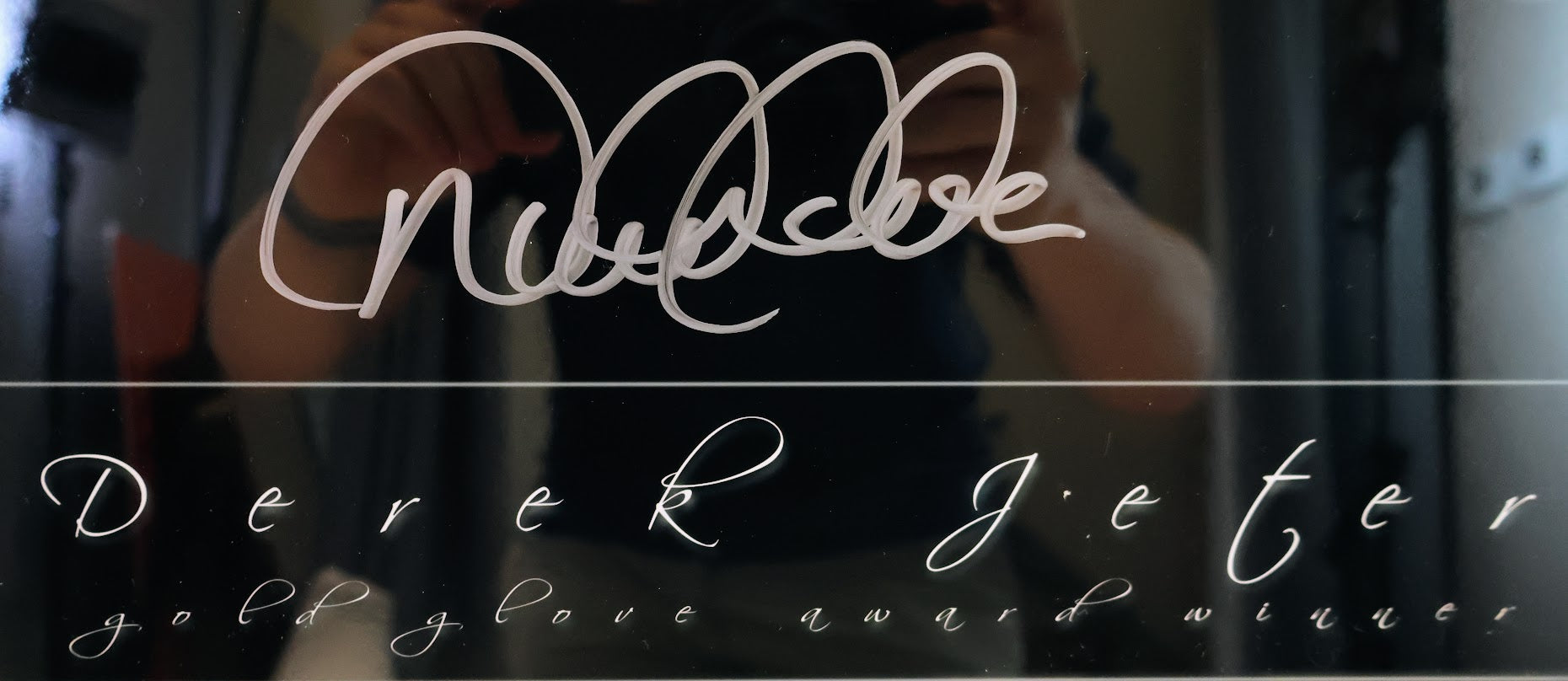 Derek Jeter Autographed Gold Glove Award Winner Framed Photo Collage - JSA Letter