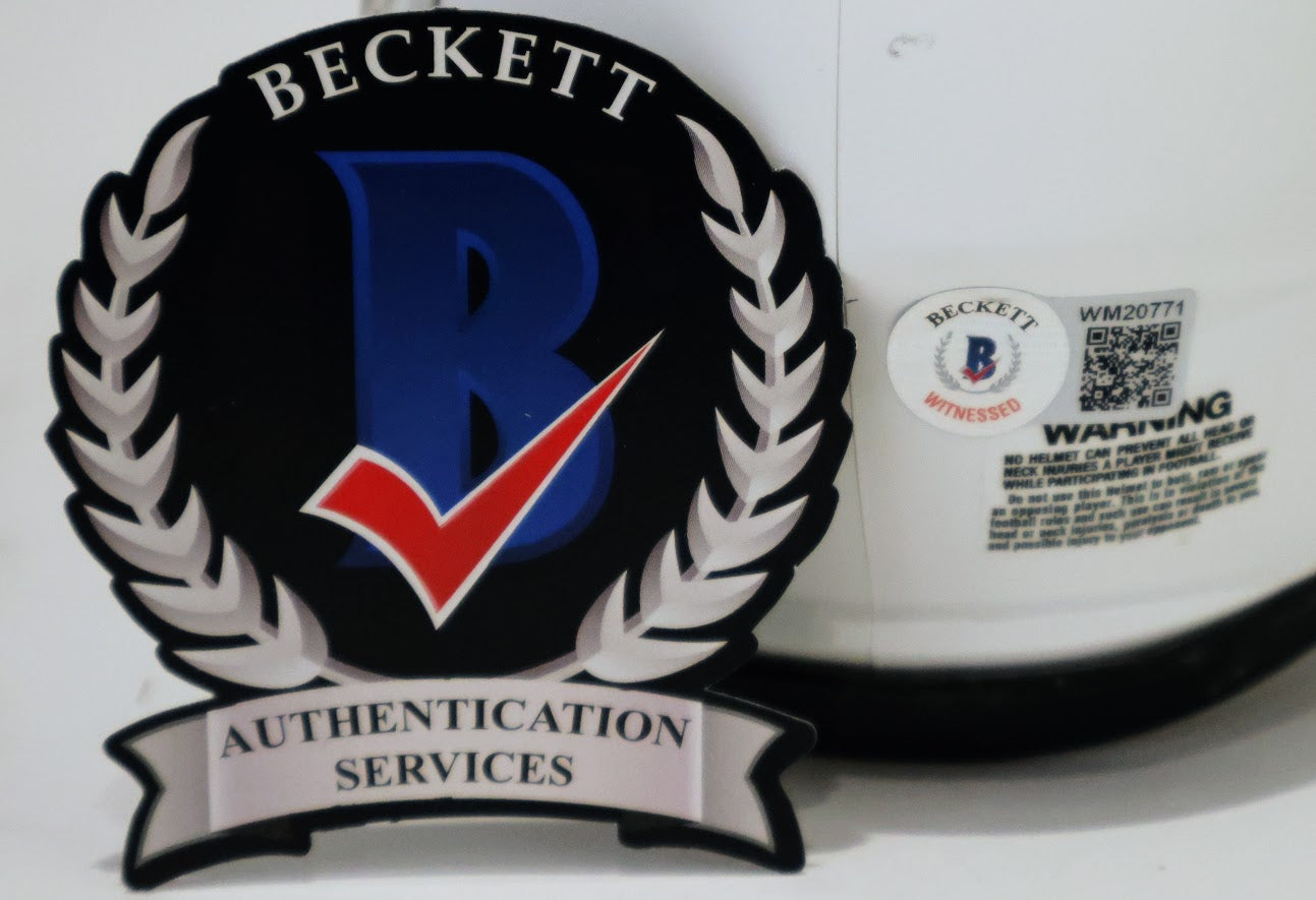 Phillip Lindsay Autographed White University of Colorado Riddle Speed Mini Helmet - Beckett COA