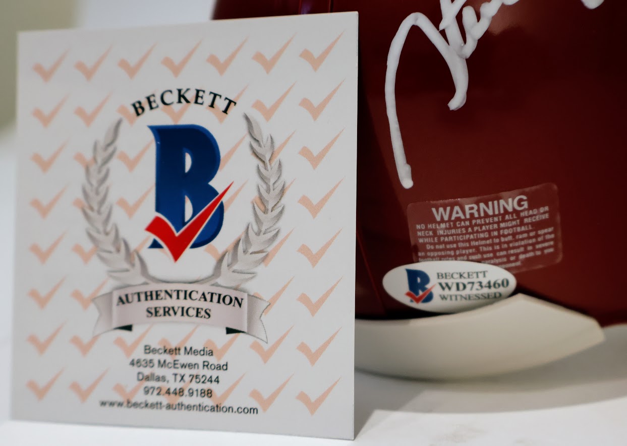 Steve Owens, Billy Sims, & Jason White Autographed Oklahoma Riddle Speed Mini Helmet " '69" " '78" " '03" Inscriptions - Beckett COA