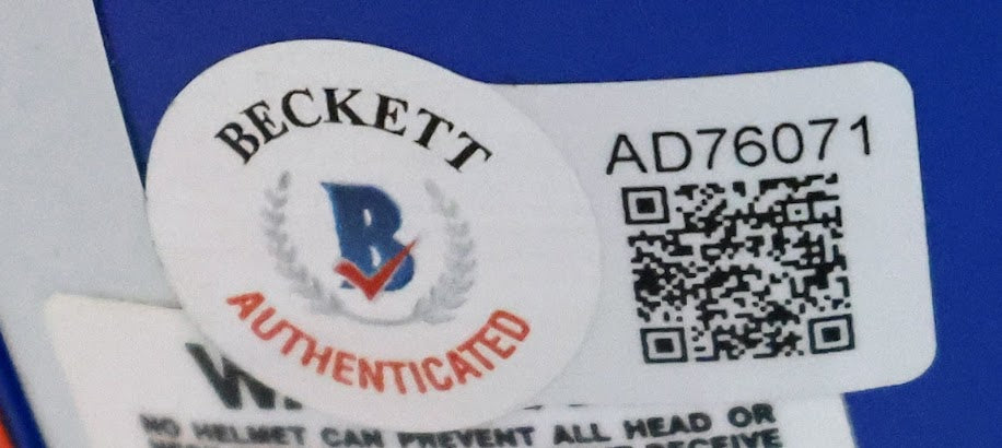 Retro Denver Broncos "D" Logo Autographed John Elway Mini Helmet