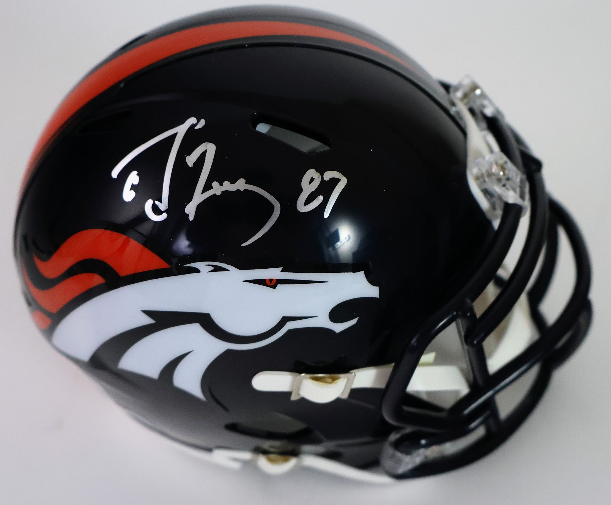 Ed McCaffrey Signed Denver Broncos Mini Helmet - Rocky Mountain Memorabilia COA - Latitude Sports Marketing