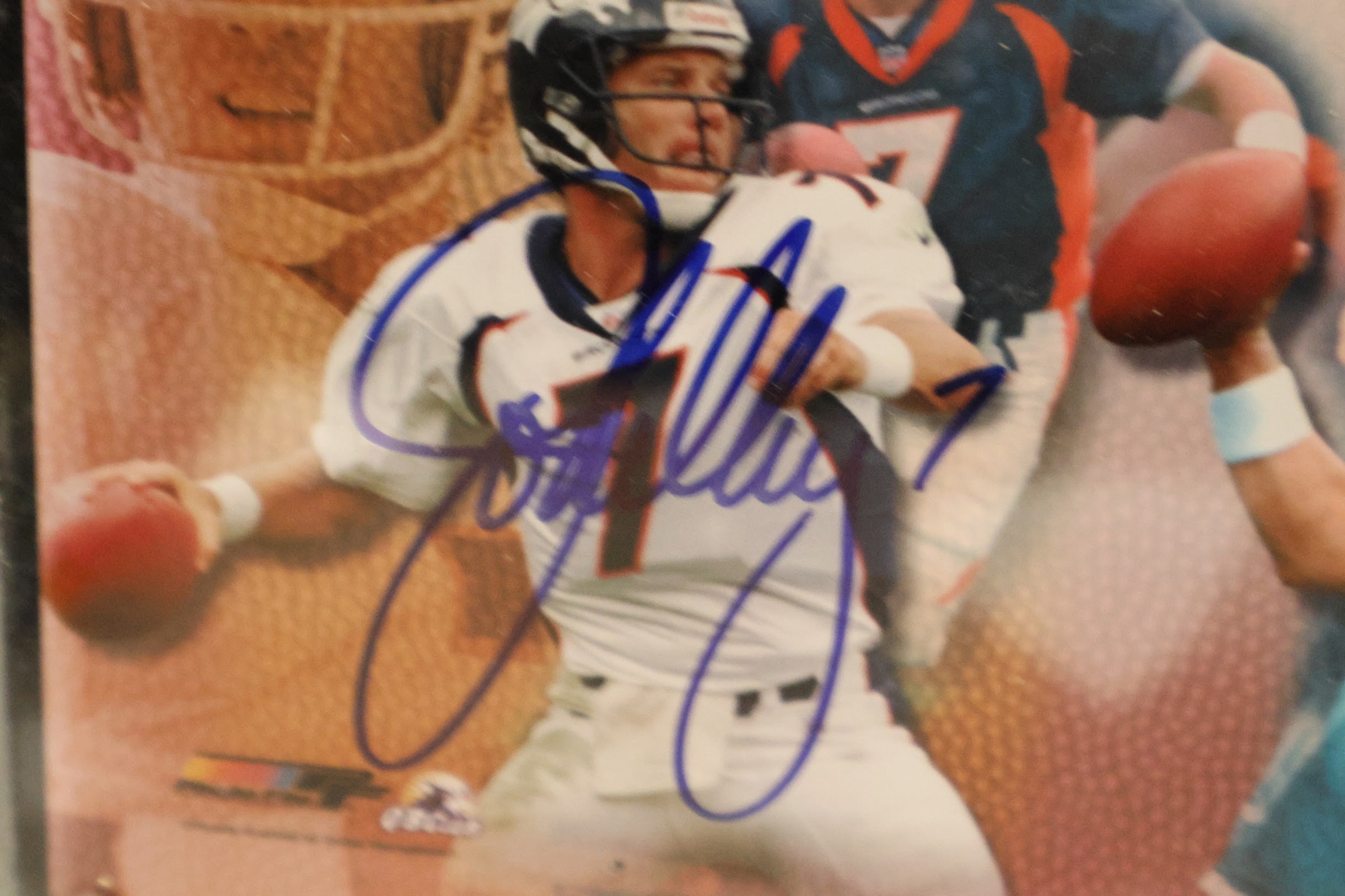 John Elway Autographed 8x10 QBs of the Century Photo w/ Plaque JSA COA