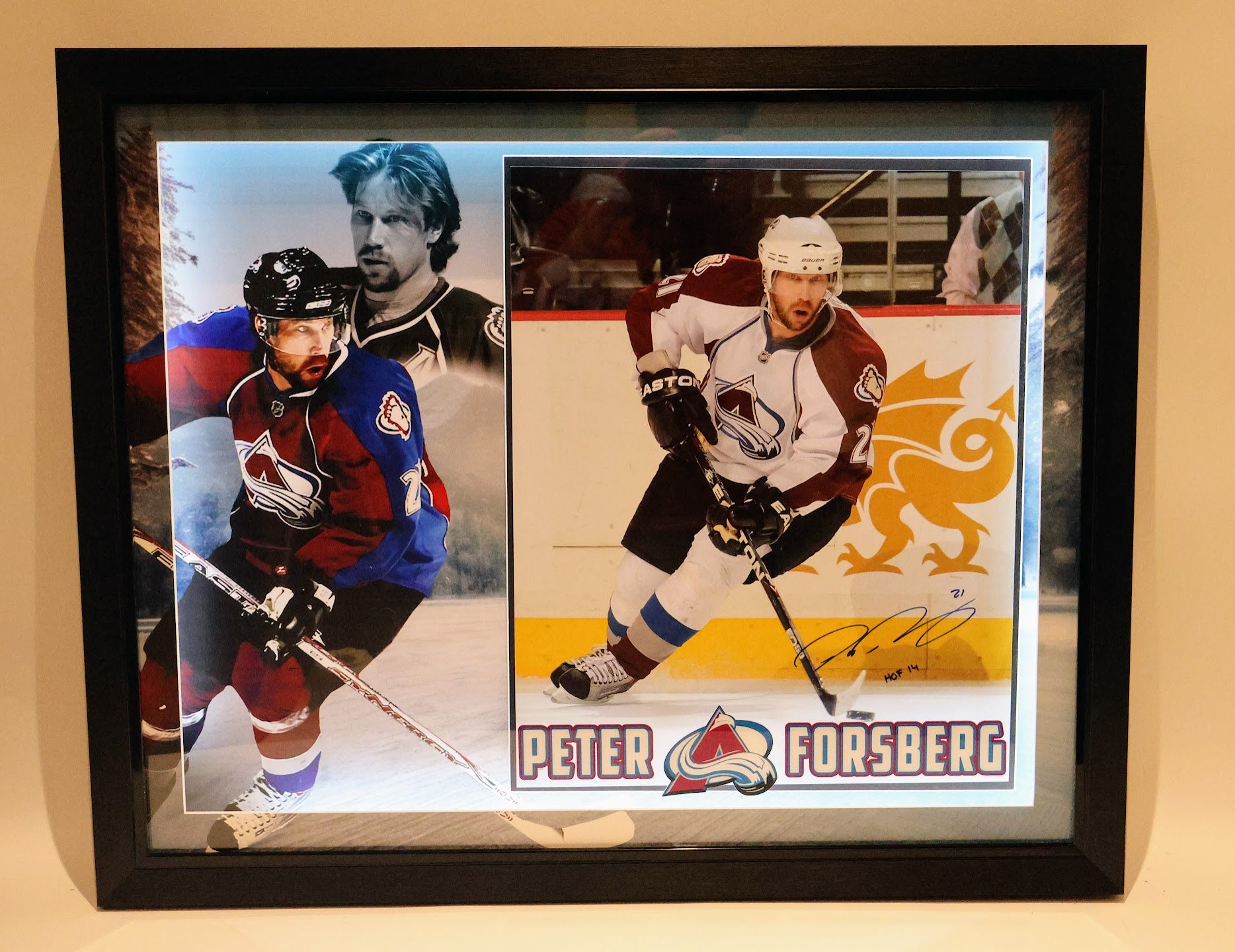 Peter Forsberg Autographed 16x20 w/ HOF Inscription Shadowbox Framed w/ Lights JSA COA
