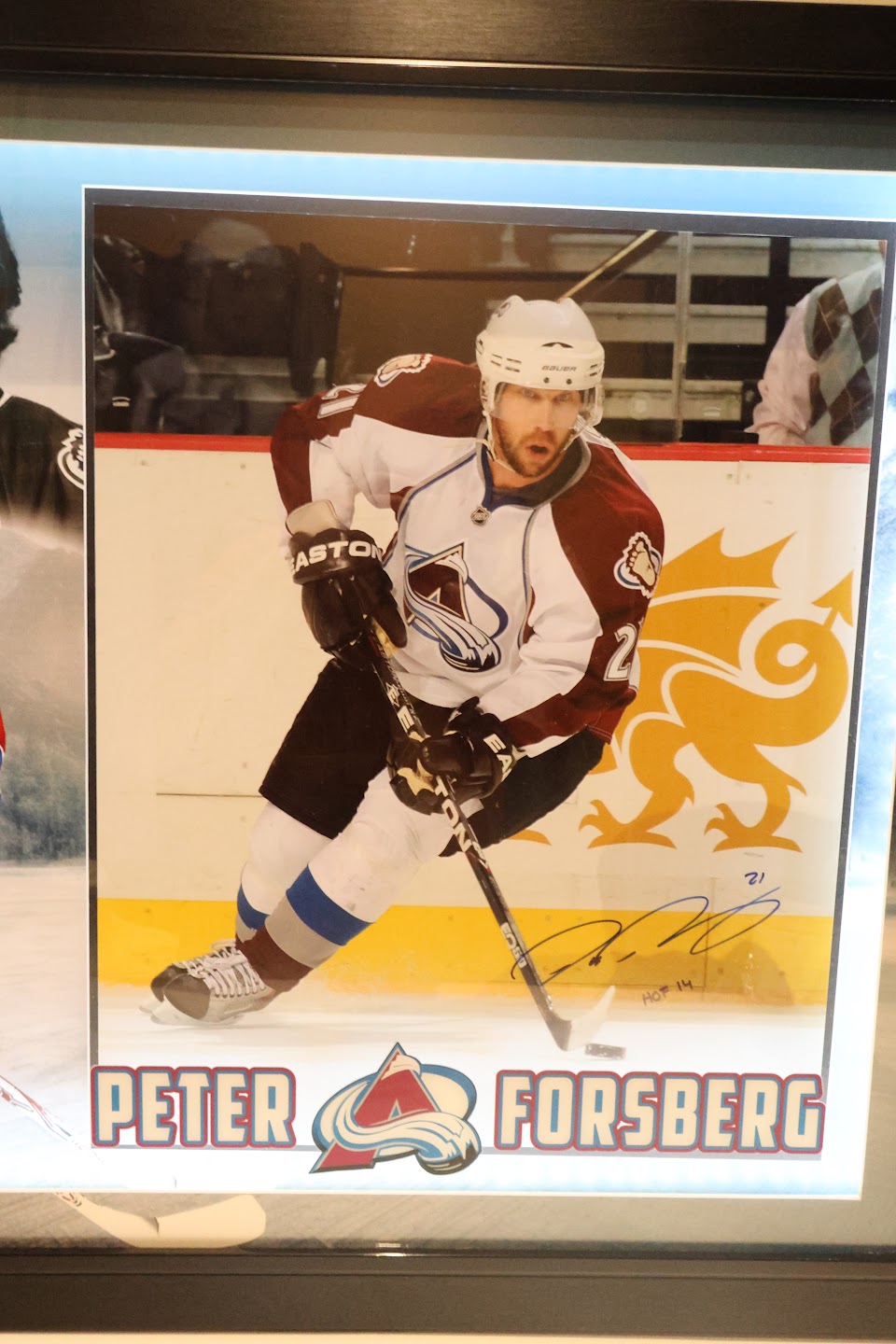 Peter Forsberg Autographed 16x20 w/ HOF Inscription Shadowbox Framed w/ Lights JSA COA