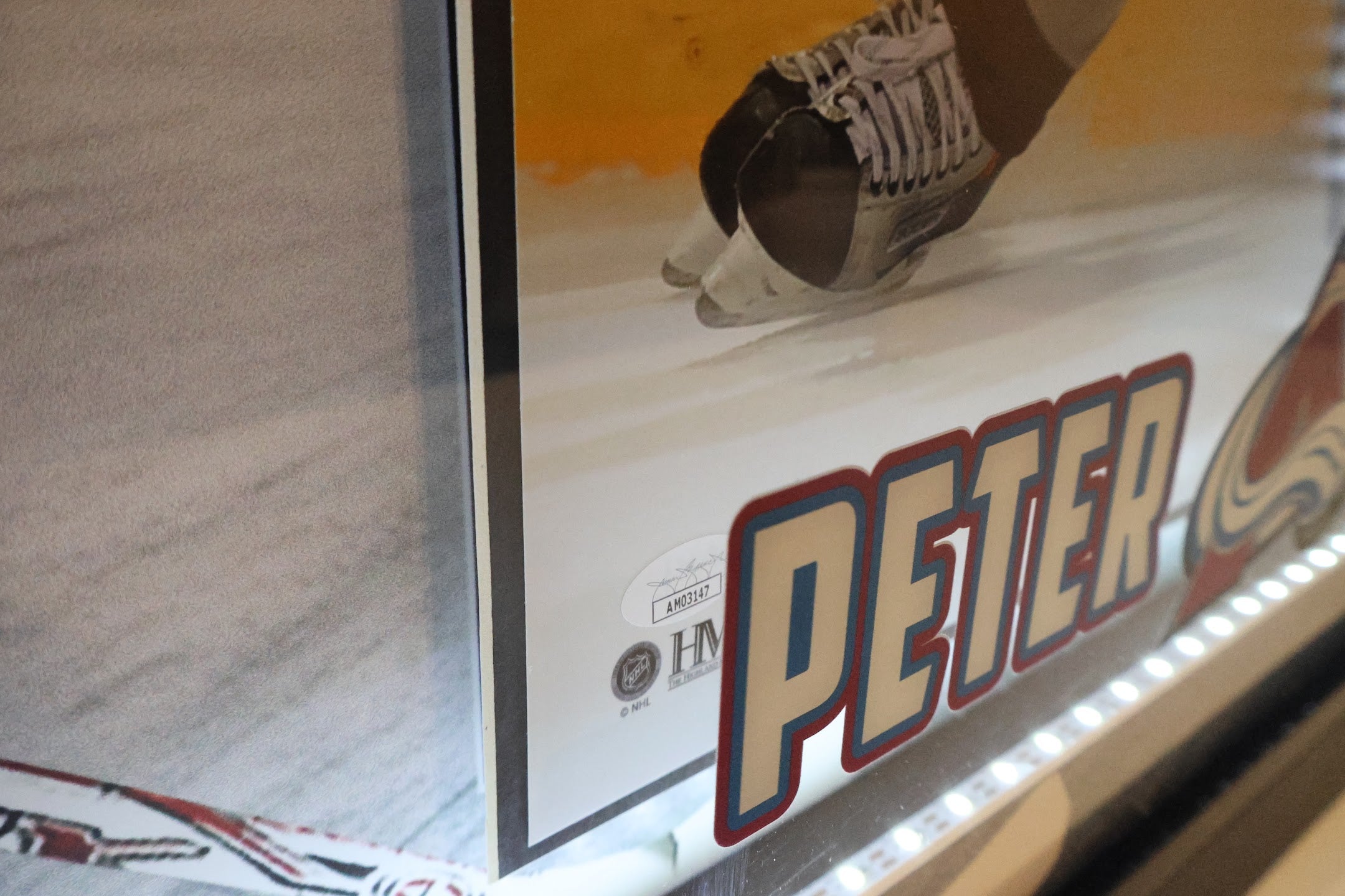 Peter Forsberg Autographed 16x20 w/ HOF Inscription Shadowbox Framed w/ Lights JSA COA