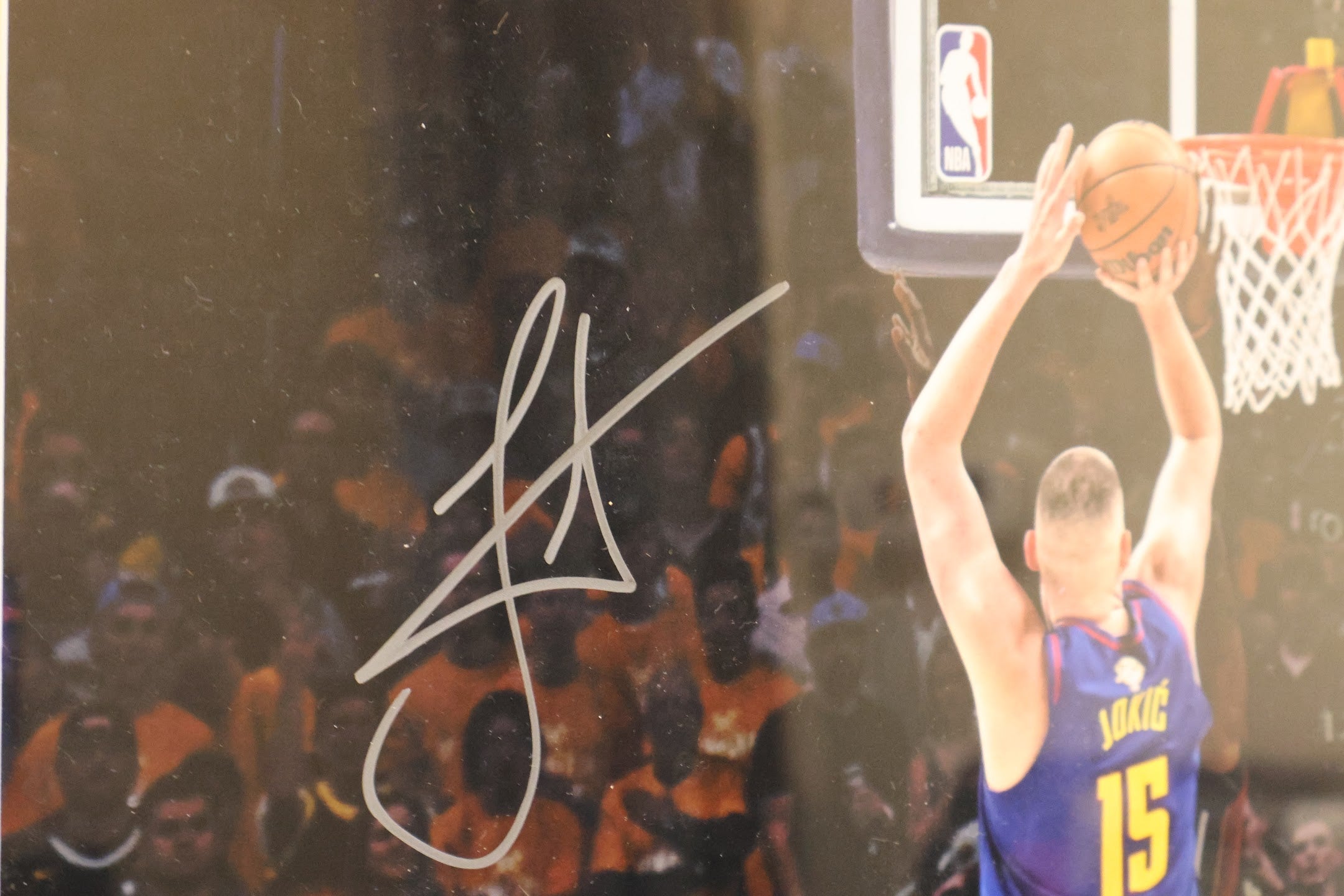 Nikola Jokić Autographed 16x20 Finals Shooting Photo - 2023 NBA Champion Deluxe Framed Fanatics COA
