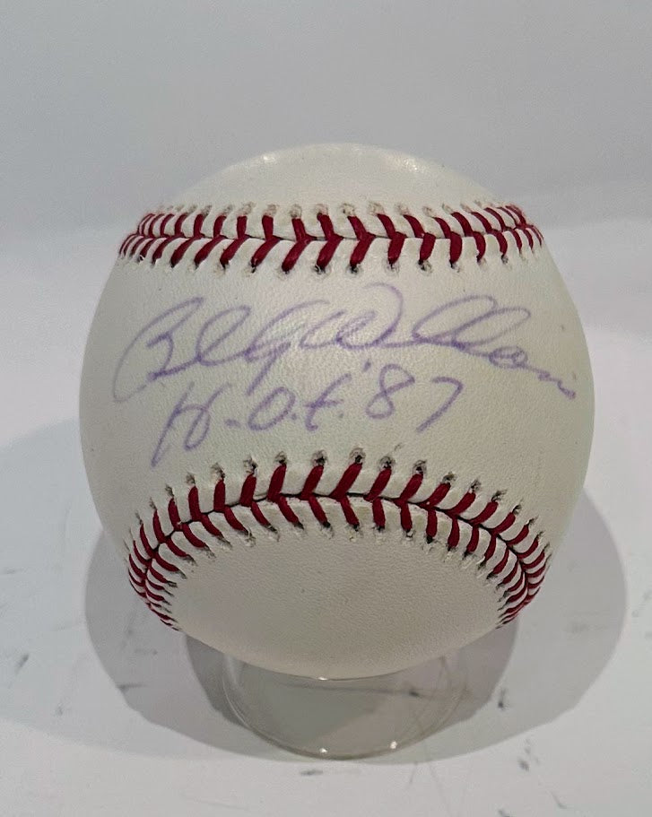 Billy Williams Autographed/Inscribed "H.O.F. '87" Official MLB Baseball JSA COA