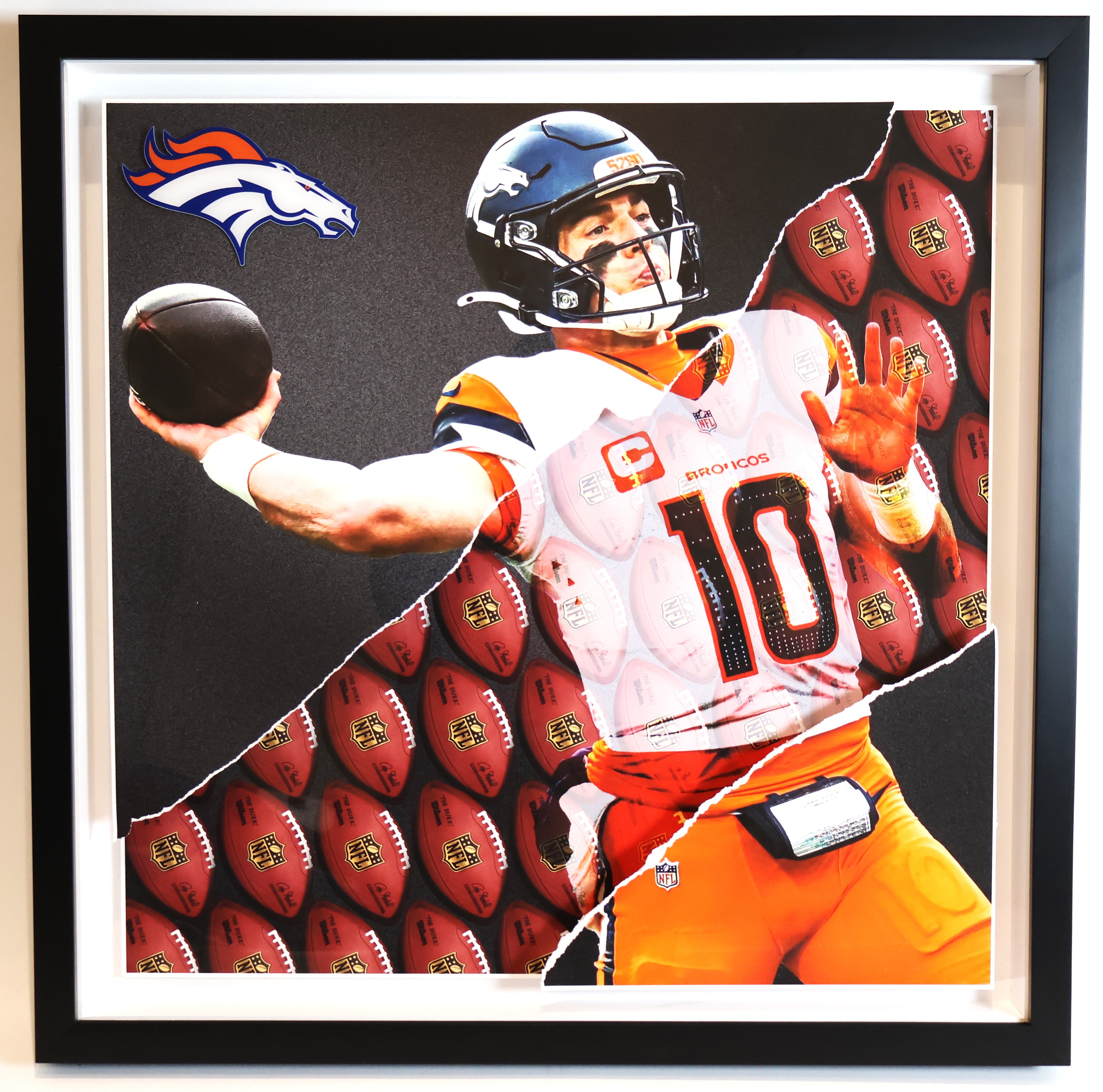 Bo Nix Ripped" 25.5 x 25.5