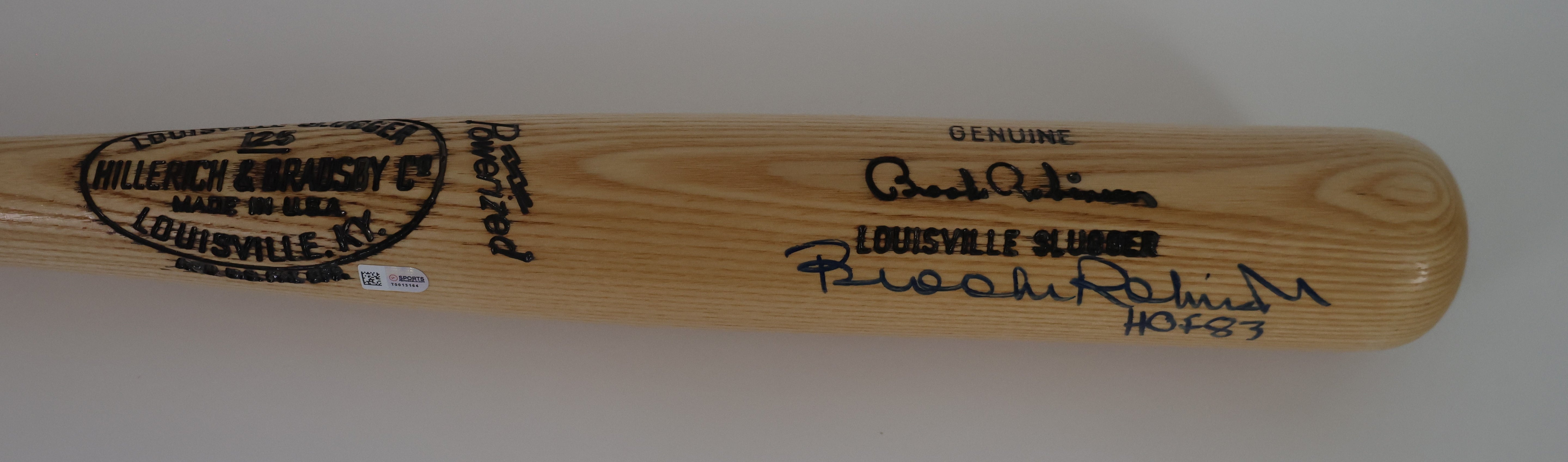 Brooks Robinson Autographed Louisville Slugger Baseball Bat "HOF 83" Inscription