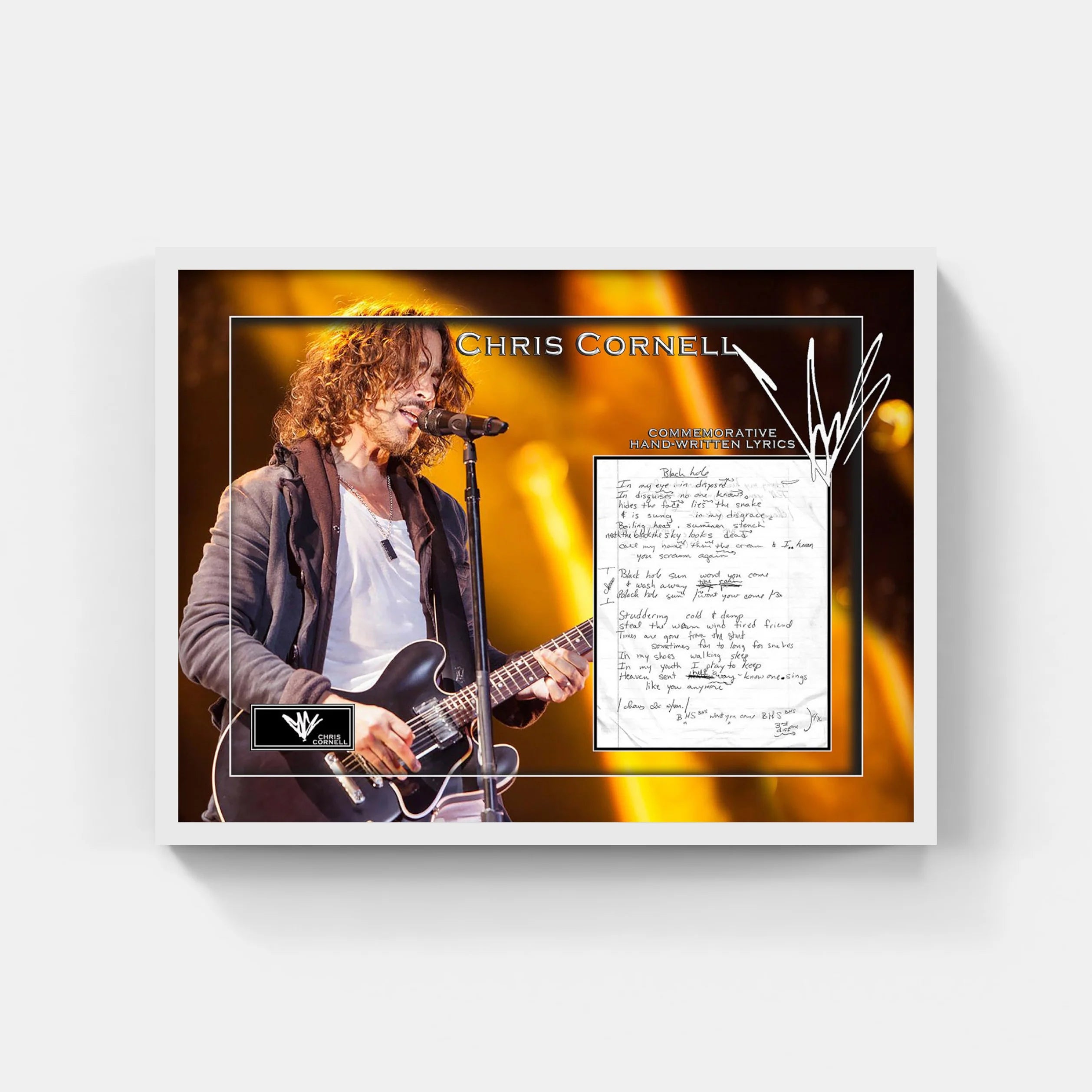 CHRIS CORNELL Replica Commemorative LYRIC SHEET (Charity) - Latitude Sports Marketing