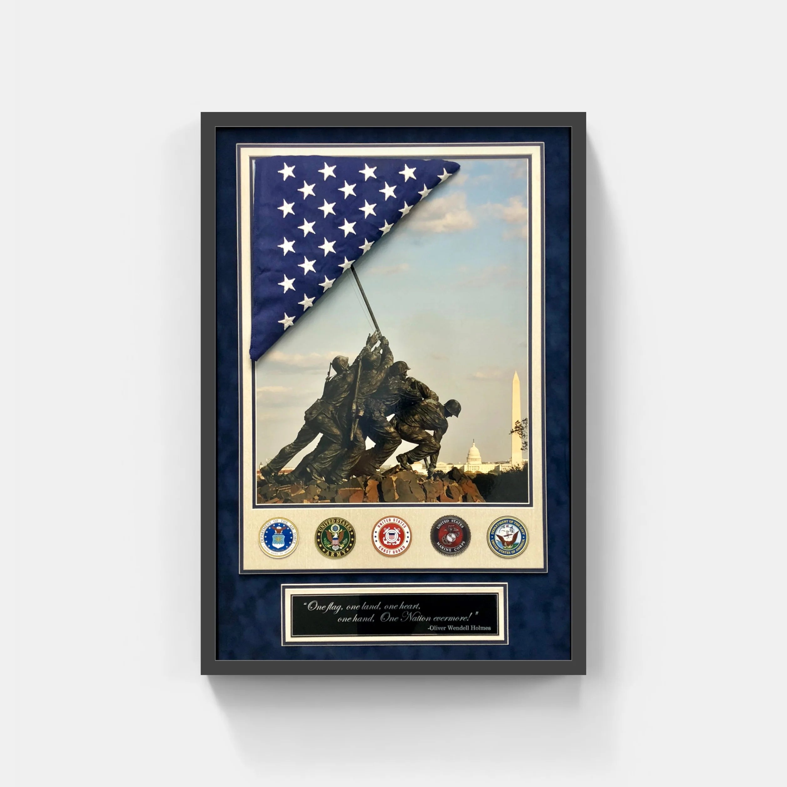 Iwo Jima Flag Shadowbox 22x34