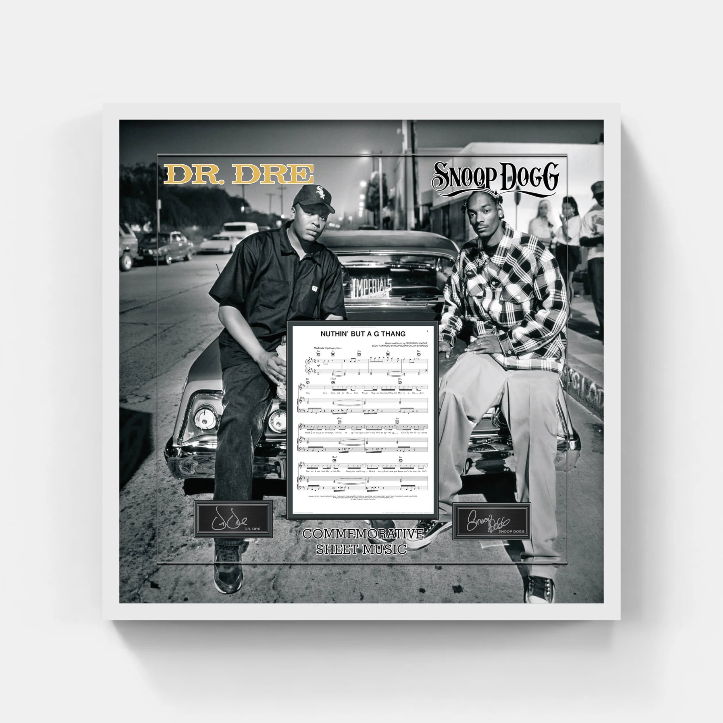 DR. DRE & SNOOP DOGG Commemorative Replica LYRIC SHEET (Charity) - Latitude Sports Marketing
