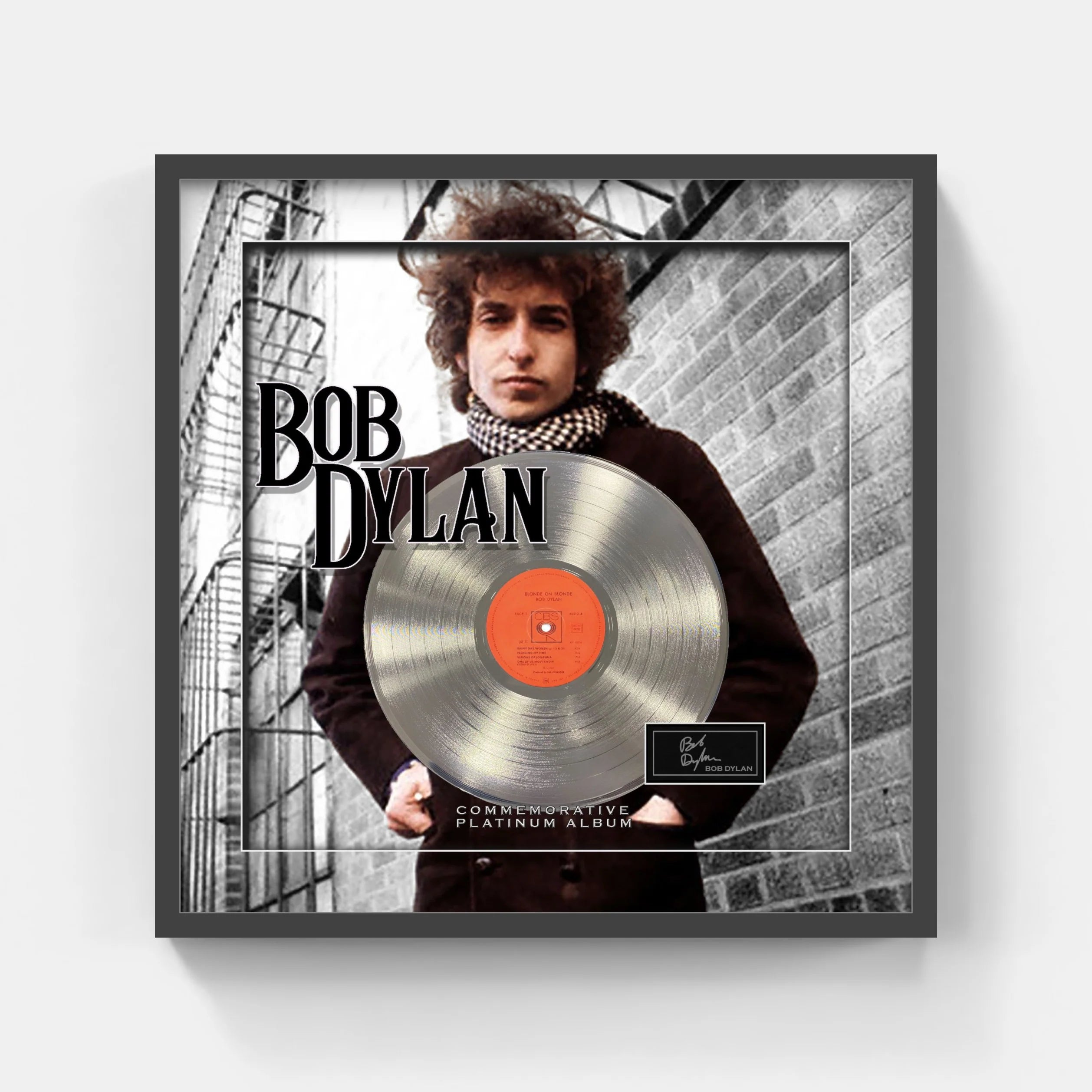 Bob Dylan Commemorative Platinum Album - Limited Edition Collectible
