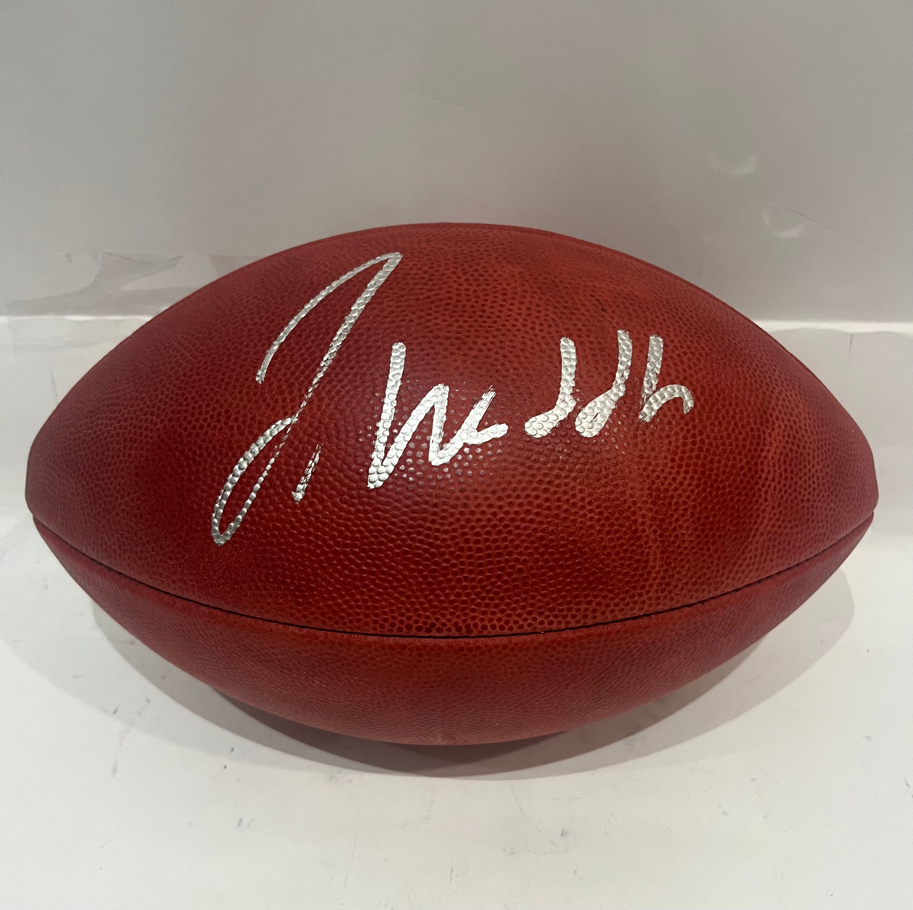 Jaylen Waddle Autographed NFL Football Fanatics COA