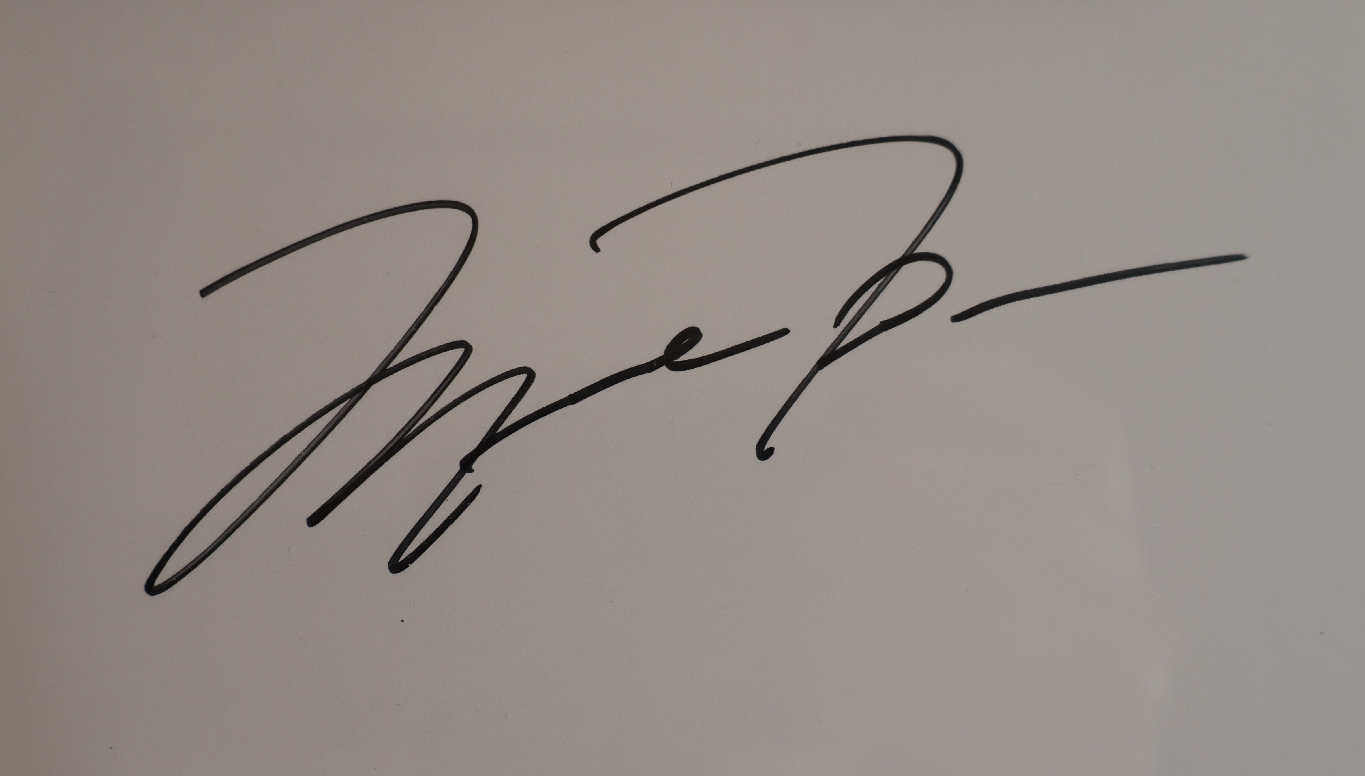 Elway, Gretzky, Jordan Autographed 8x10 Photo Matted/Framed (JSA letter)