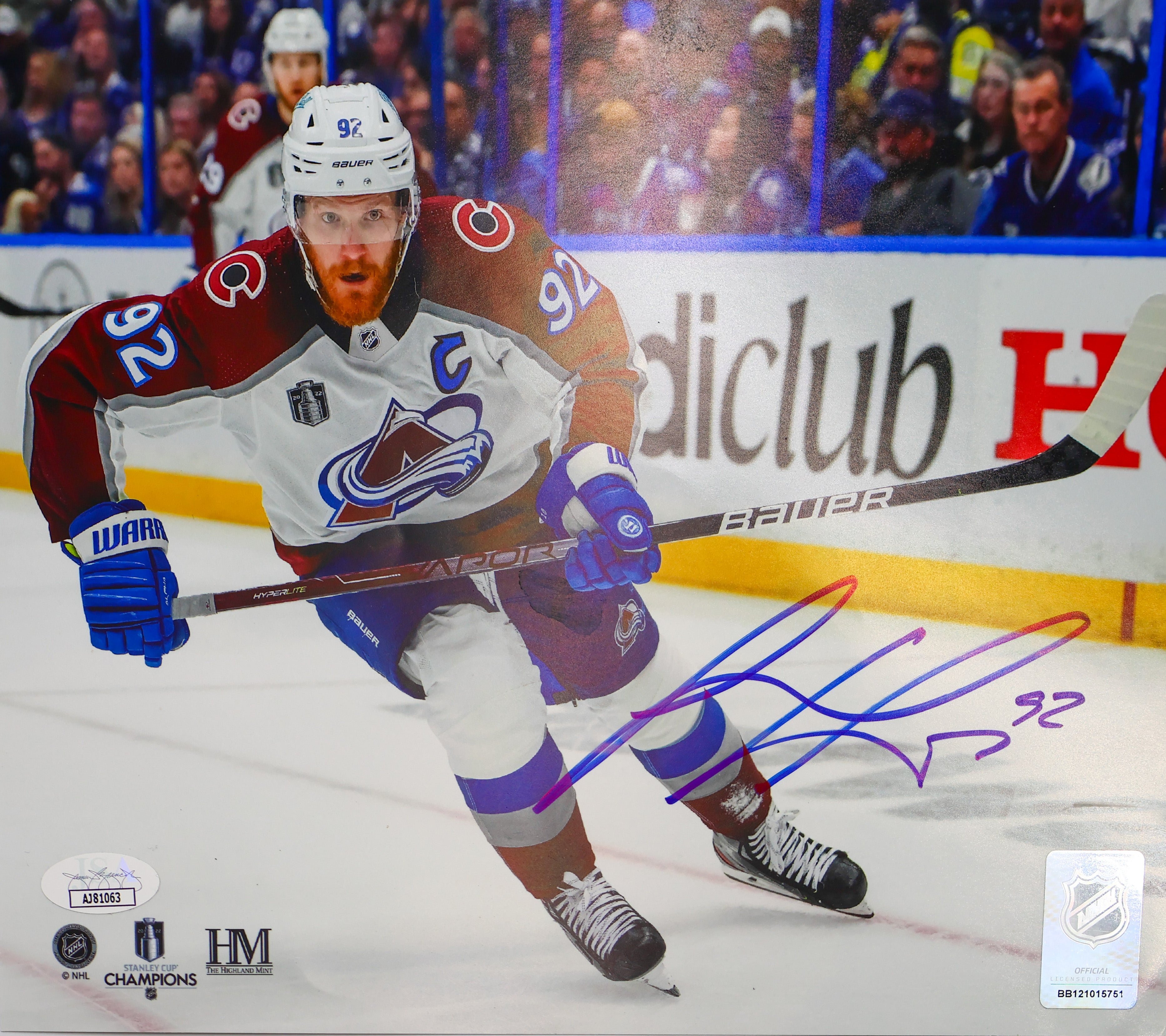 Gabe Landeskog Autographed 8X10 Photo