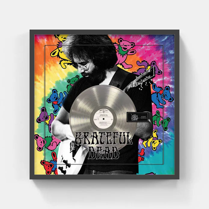 Jerry Garcia Grateful Dead Tribute | Laser Engraved Silver Record Art 26x26