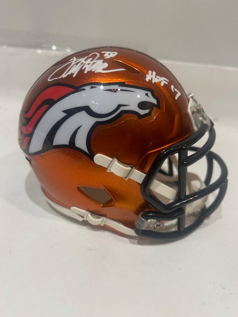 Terrell Davis Autographed Denver Broncos Mini Helmet BAS COA