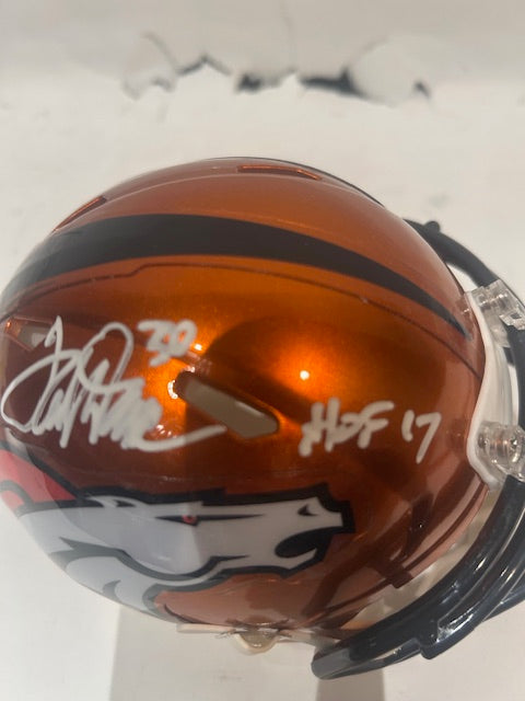 Terrell Davis Autographed Denver Broncos Mini Helmet BAS COA