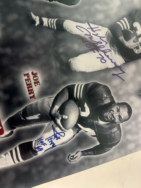 The Million Dollar Backfield 49ers 3x Autographed (Tittle, Mcelhenny, Perry) 11x14 Photo PSA COA