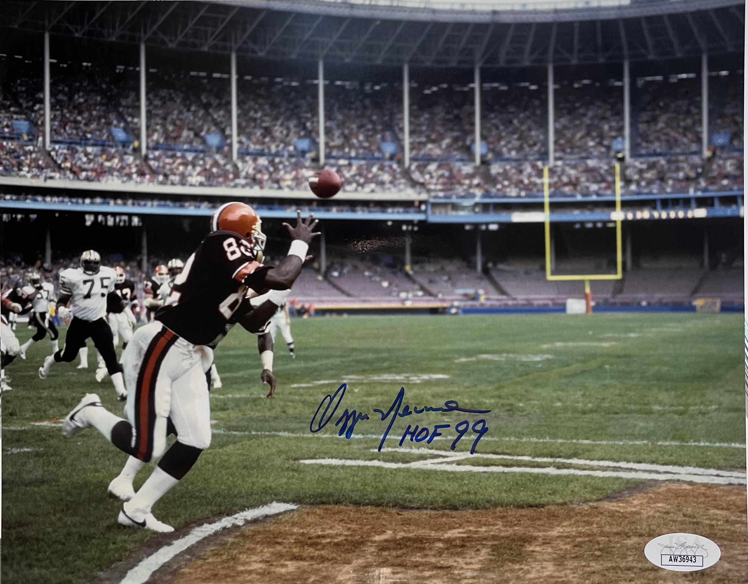 Ozzie Newsome Autographed 8x10 photo "HOF 99" Inscription