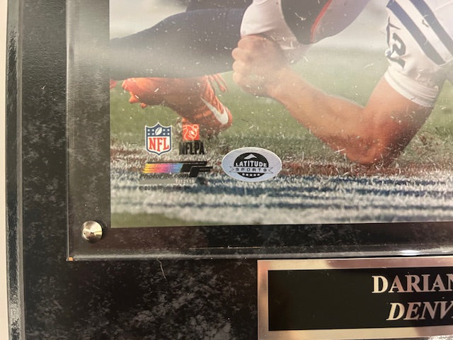 Darian Stewart Denver Broncos Autographed 8x10 Photo with Plaque JSA COA