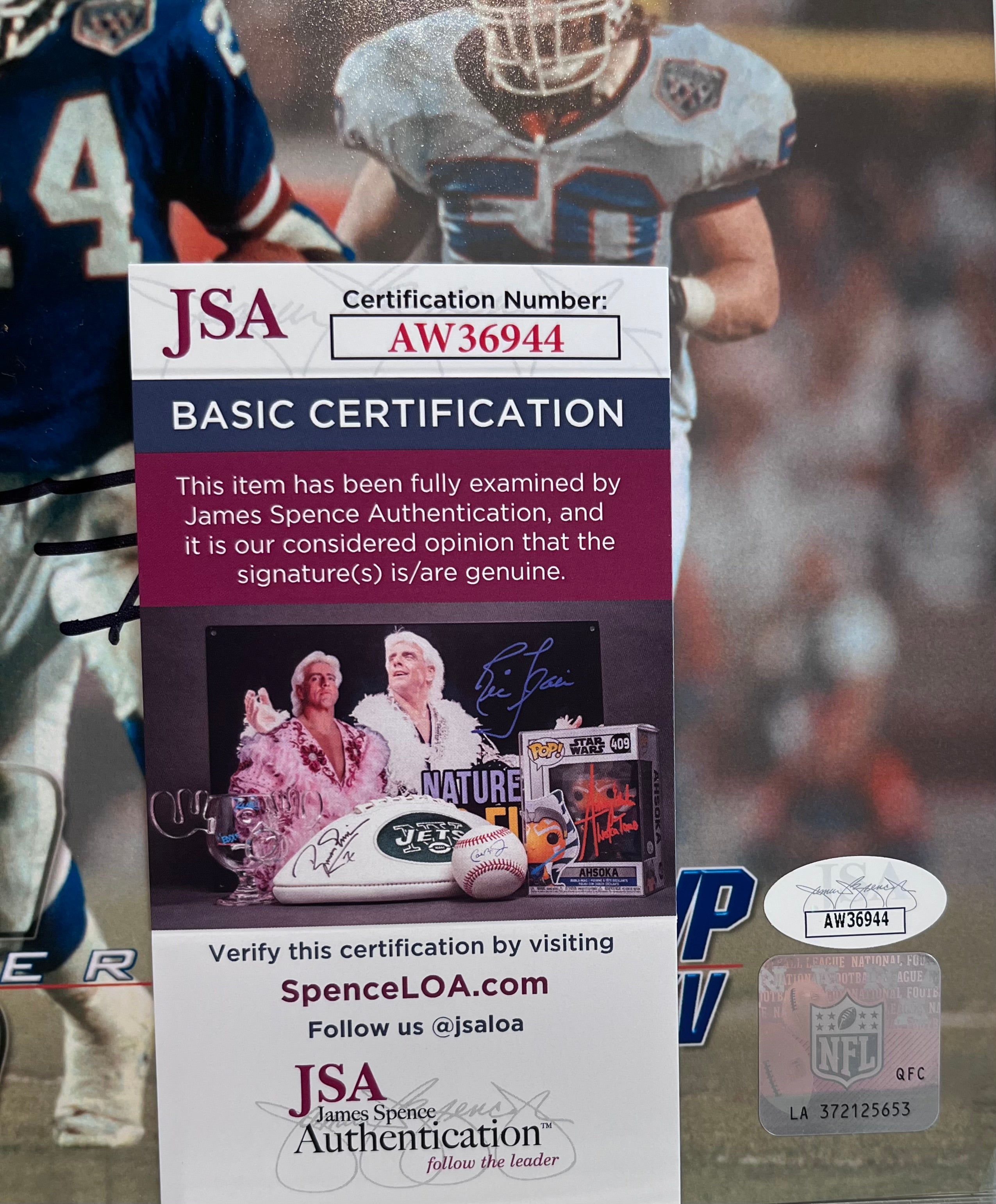 Ottis Anderson insribed "#24"  Autographed 8x10 photo