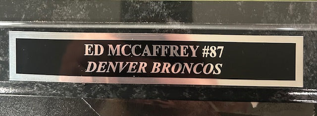 Ed McCaffrey Denver Broncos Autographed 8x10 Photo with Plaque JSA COA