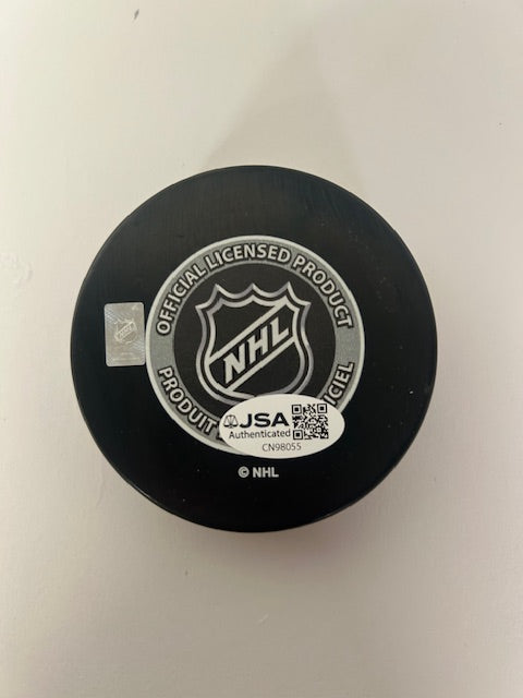 Joe Sakic Autographed Colorado Avalanche 1995-96 Stanley Cup Champion Puck JSA COA